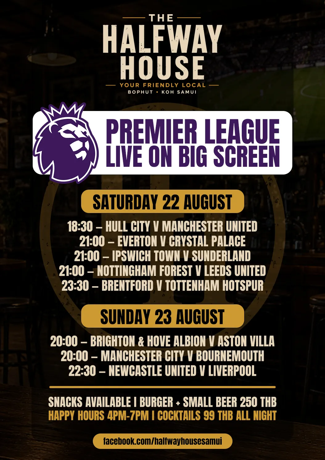 Premier League weekend at The Halfway House